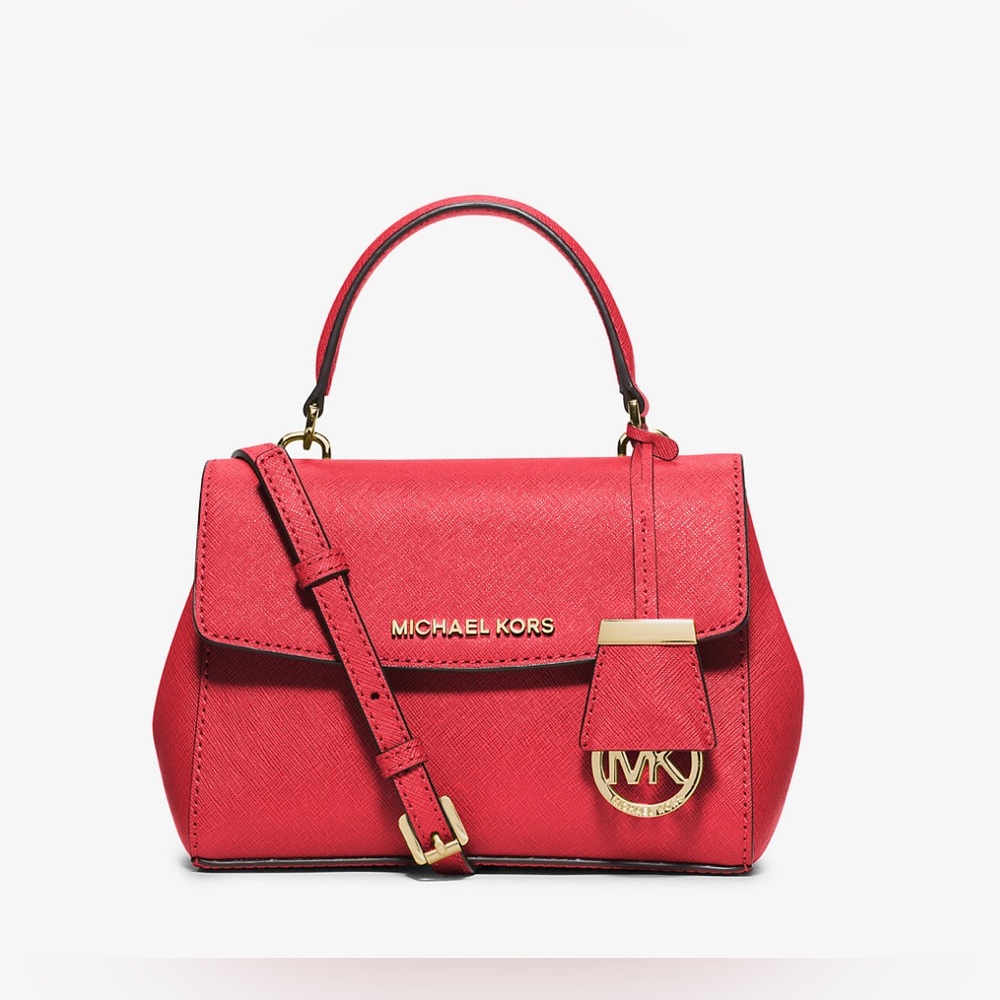 ❌SOLD❌Michael Kors Ava Extra-Small Saffiano Leather Crossbody, Crimson